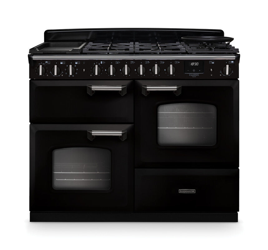 Rangemaster Classic Deluxe Gloss Black Chrome