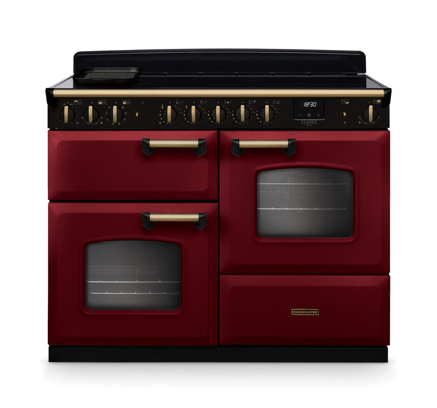 Rangemaster Classic Deluxe Bordeaux Antique Brass