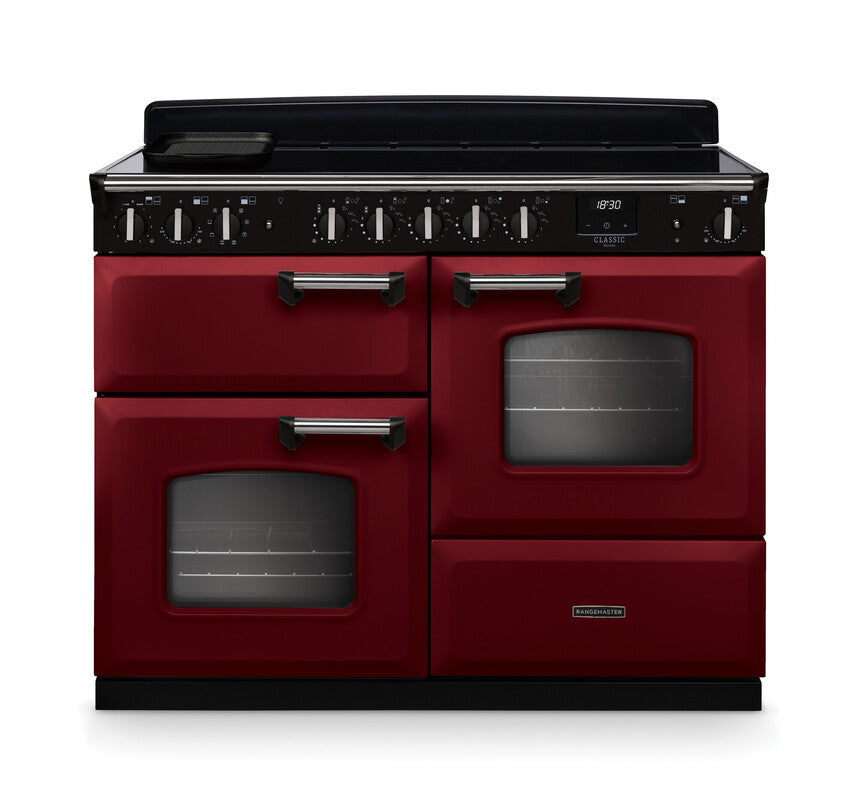 Rangemaster Classic Deluxe Bordeaux Chrome