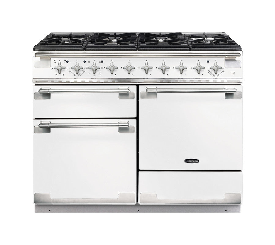Rangemaster Elise White Brushed Nickel