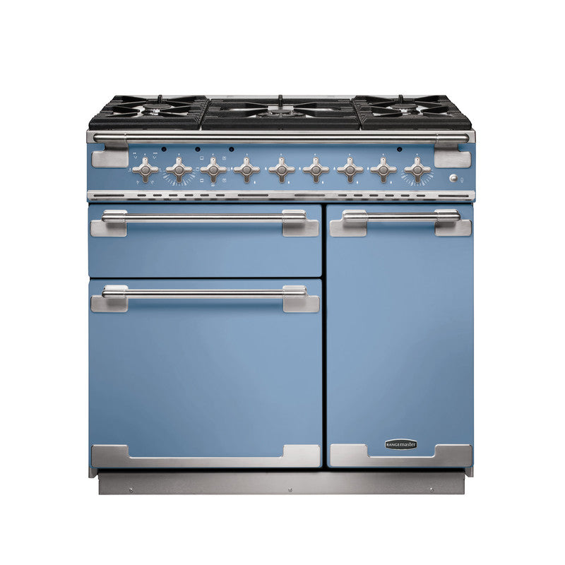 Rangemaster Elise China Blue Brushed Nickel