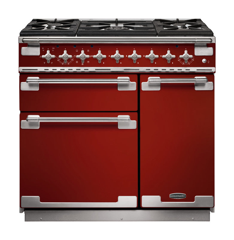 Rangemaster Elise Cherry Red Brushed Nickel