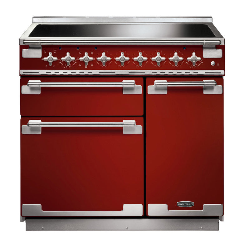 Rangemaster Elise Cherry Red Brushed Nickel