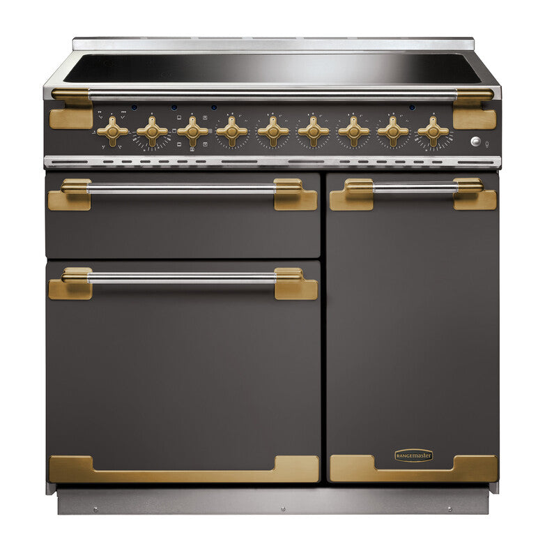 Rangemaster Elise Luxe Slate Antique Brass