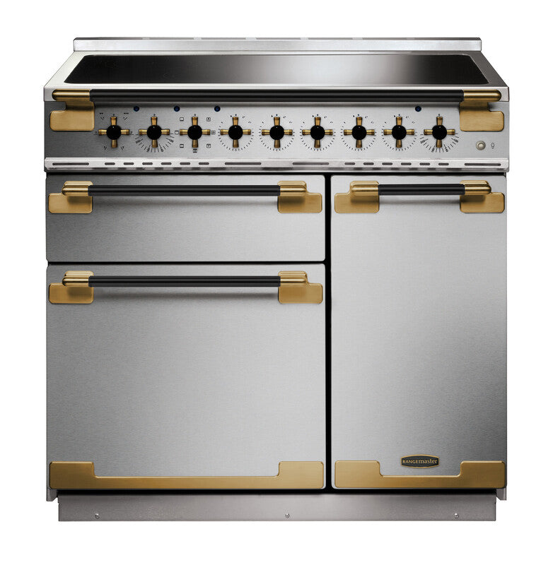 Rangemaster Elise Luxe Stainless Steel Black / Antique Brass