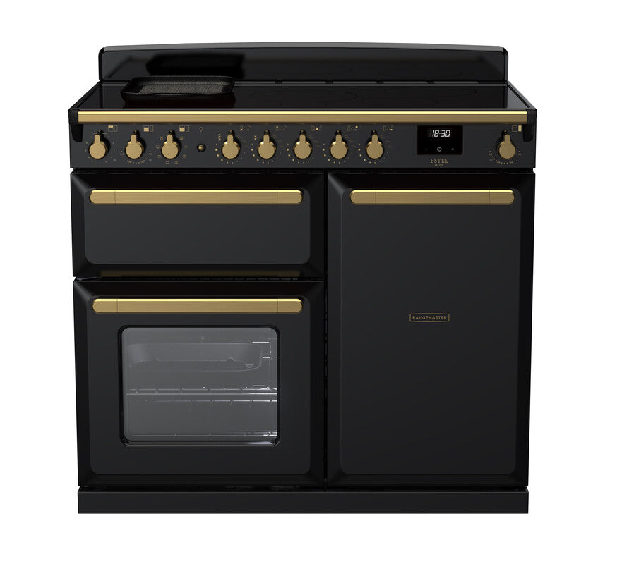 Rangemaster Estel Deluxe Gloss Black Antique Brass