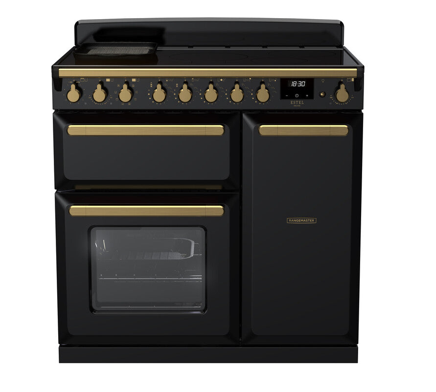 Rangemaster Estel Deluxe Gloss Black Antique Brass