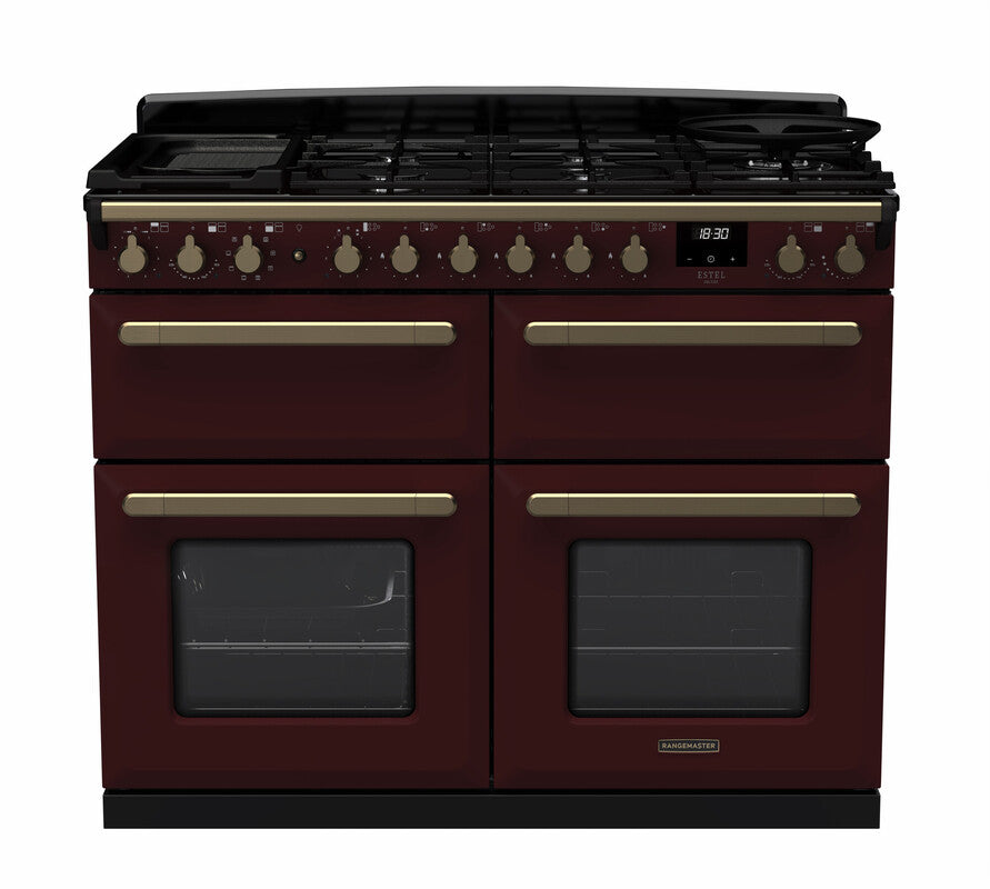 Rangemaster Estel Deluxe Bordeaux Antique Brass
