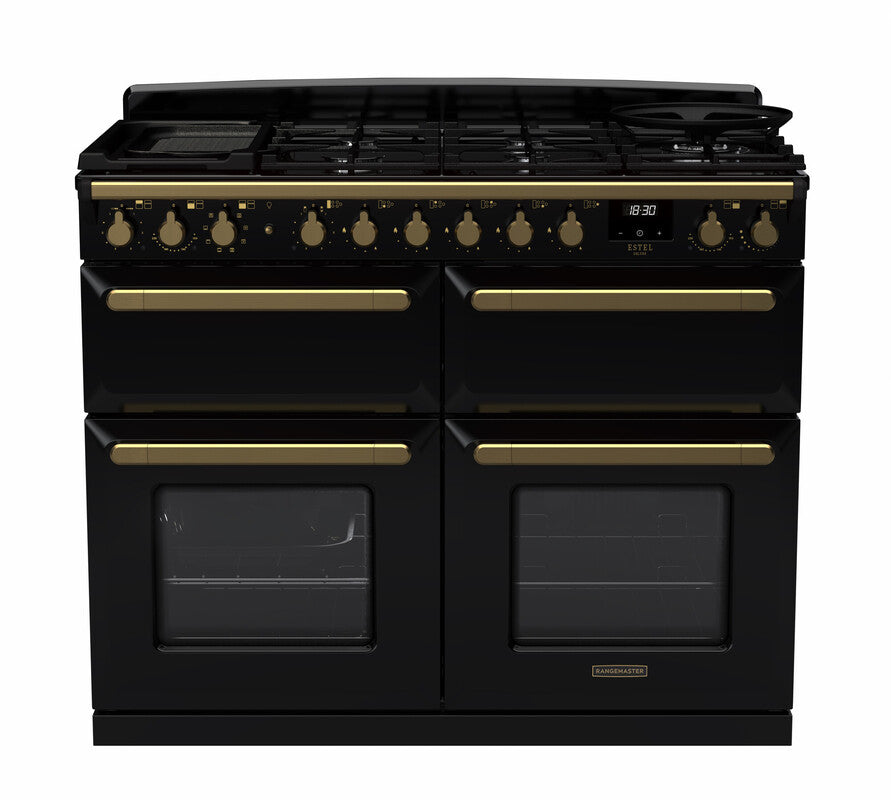 Rangemaster Estel Deluxe Gloss Black Antique Brass