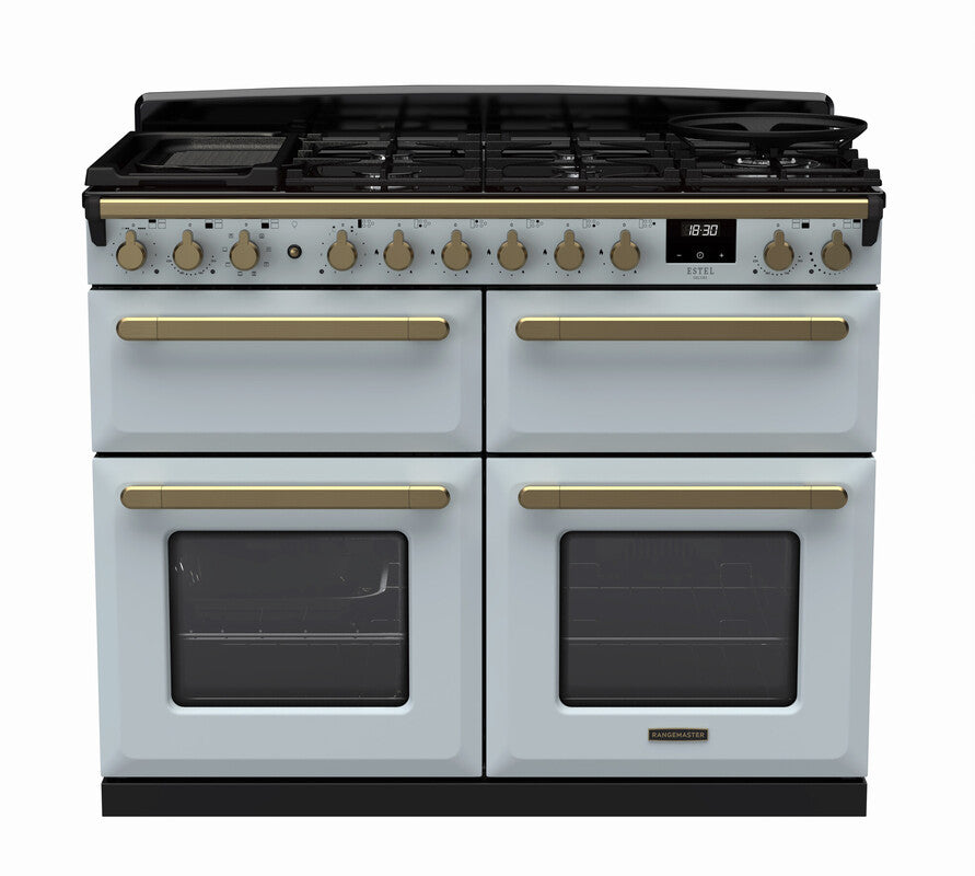 Rangemaster Estel Deluxe Misty Blue Antique Brass