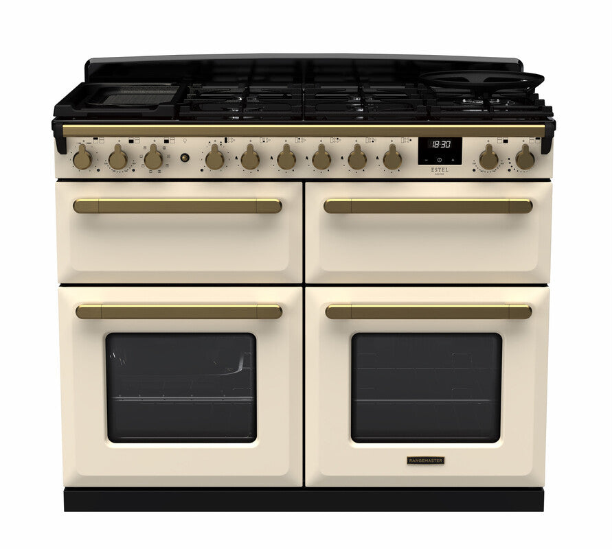 Rangemaster Estel Deluxe Pale Cream Antique Brass