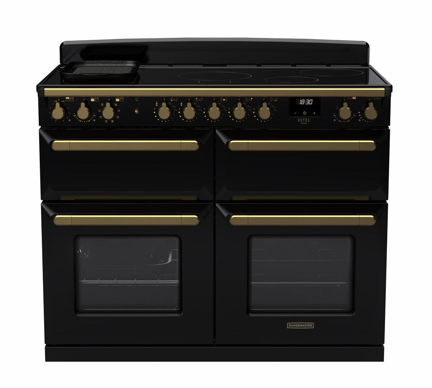Rangemaster Estel Deluxe Gloss Black Antique Brass