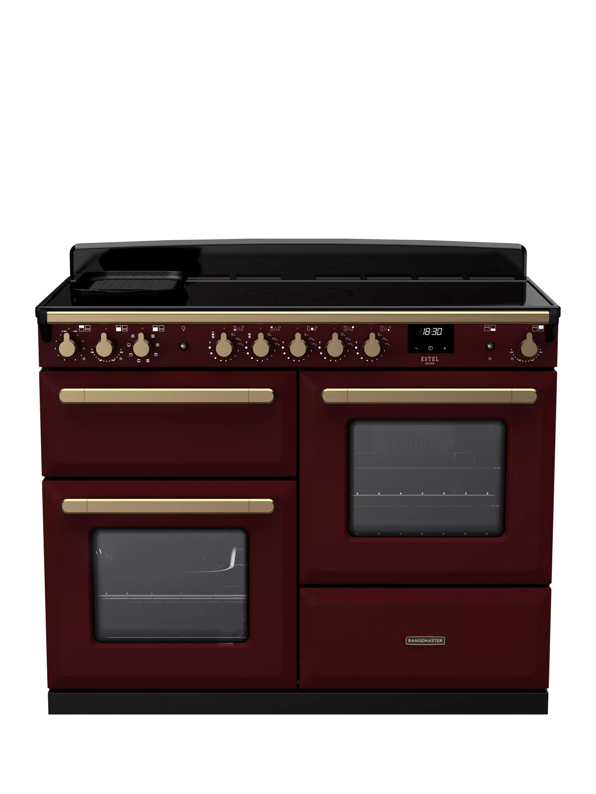 Rangemaster Estel Deluxe Bordeaux Antique Brass