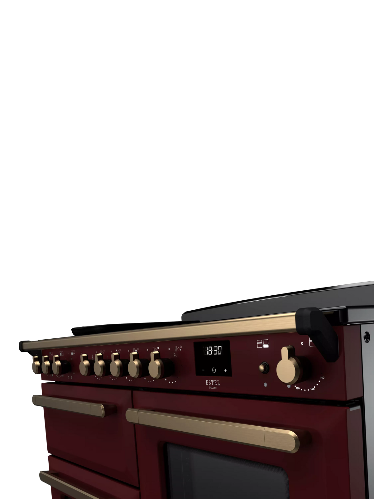 Rangemaster Estel Deluxe Bordeaux Antique Brass