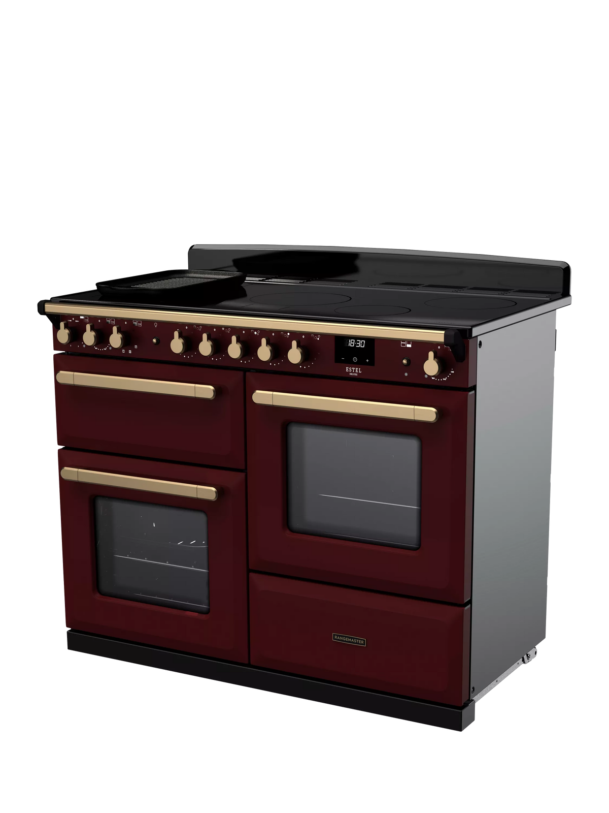 Rangemaster Estel Deluxe Bordeaux Antique Brass