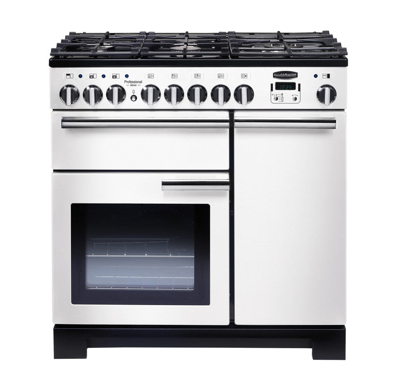 Rangemaster Professional Deluxe PDL White Chrome