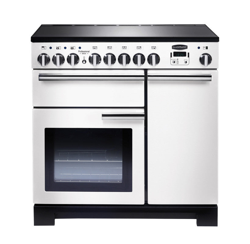 Rangemaster Professional Deluxe PDL White Chrome