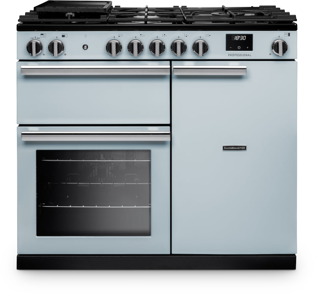 Rangemaster Professional Misty Blue Chrome