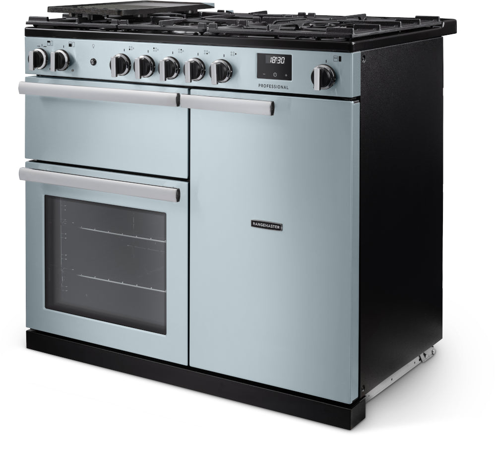 Rangemaster Professional Misty Blue Chrome