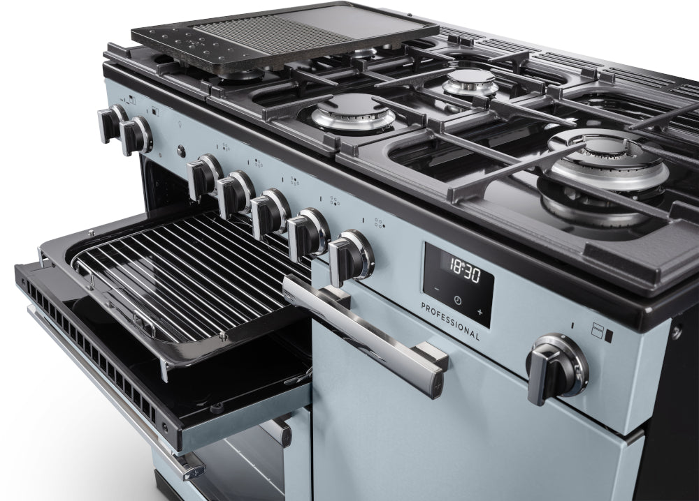 Rangemaster Professional Misty Blue Chrome