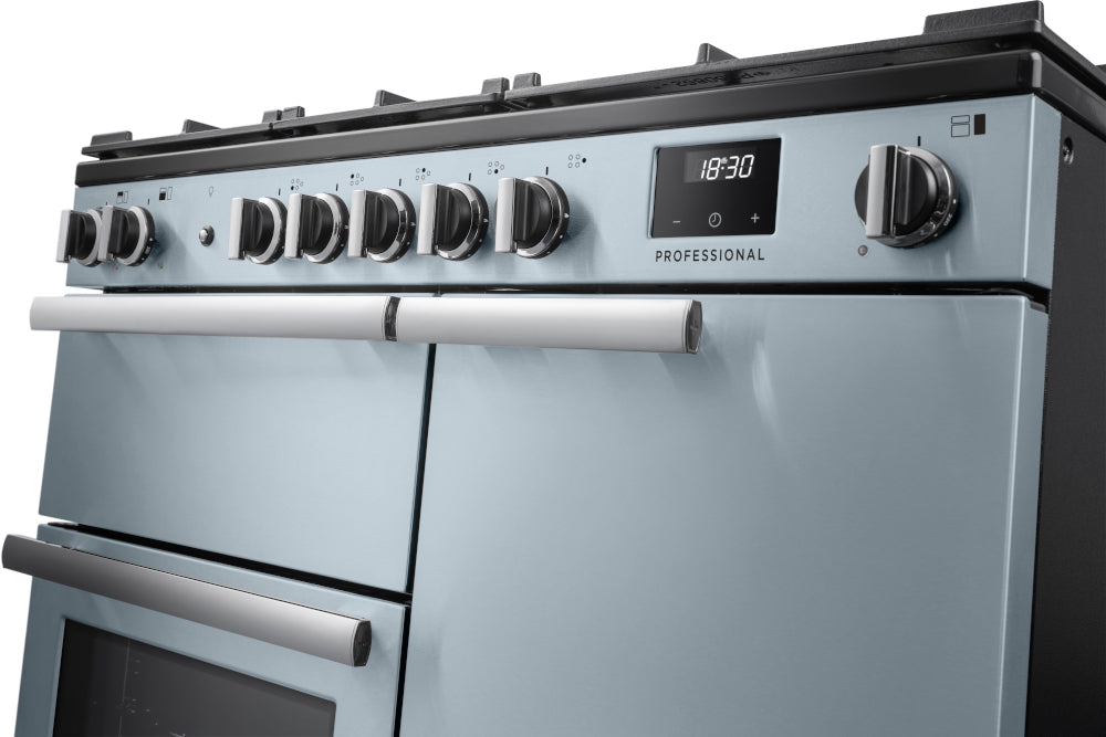 Rangemaster Professional Misty Blue Chrome