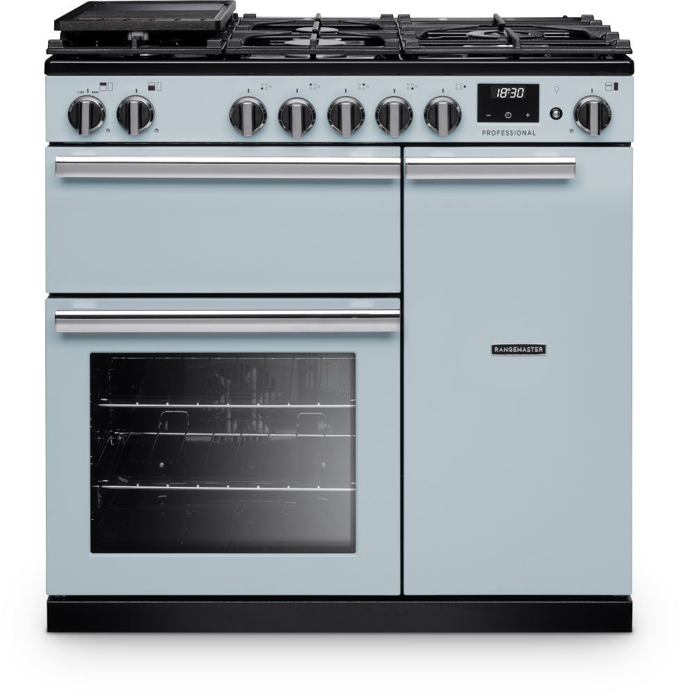 Rangemaster Professional Misty Blue Chrome