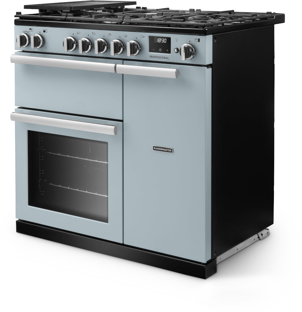 Rangemaster Professional Misty Blue Chrome