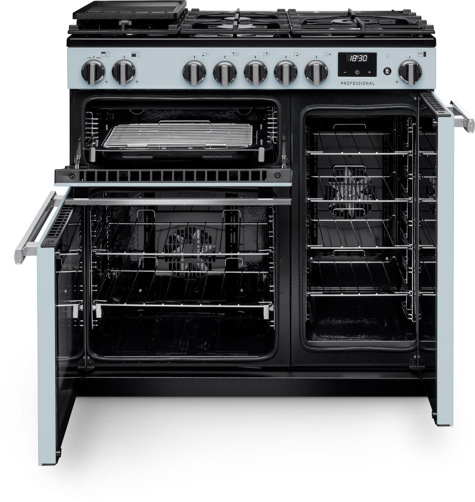 Rangemaster Professional Misty Blue Chrome