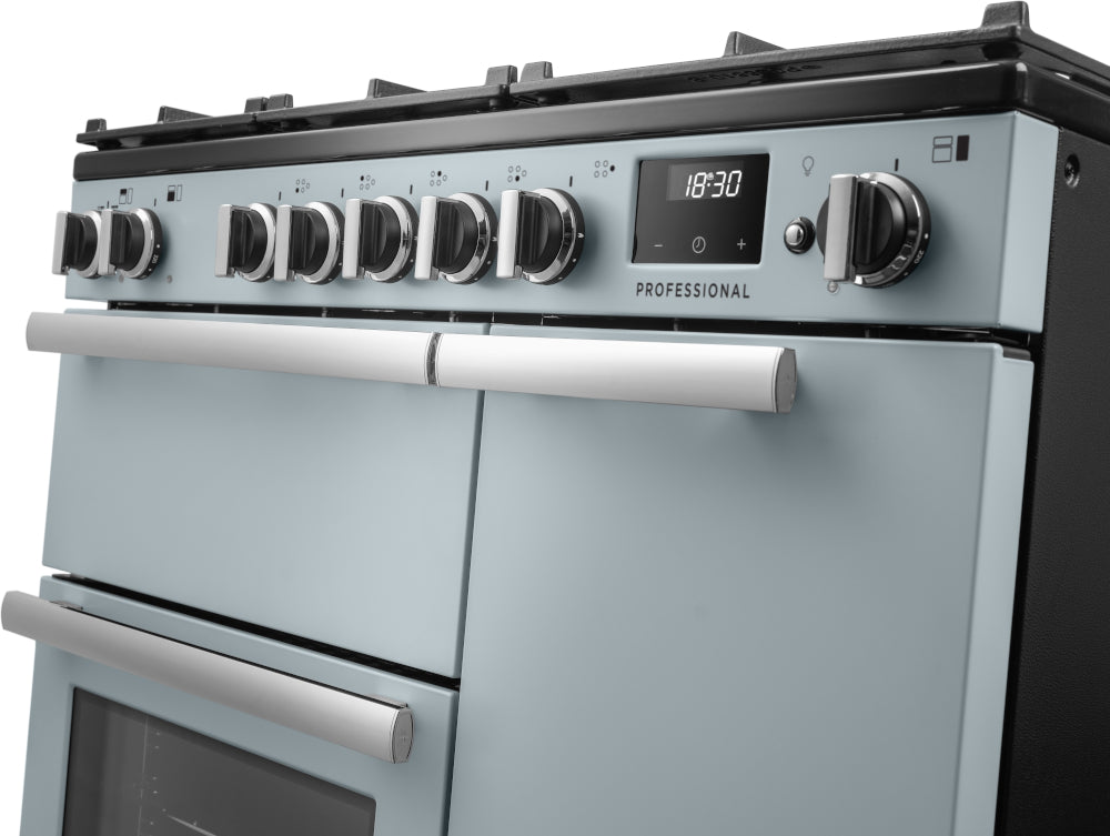 Rangemaster Professional Misty Blue Chrome