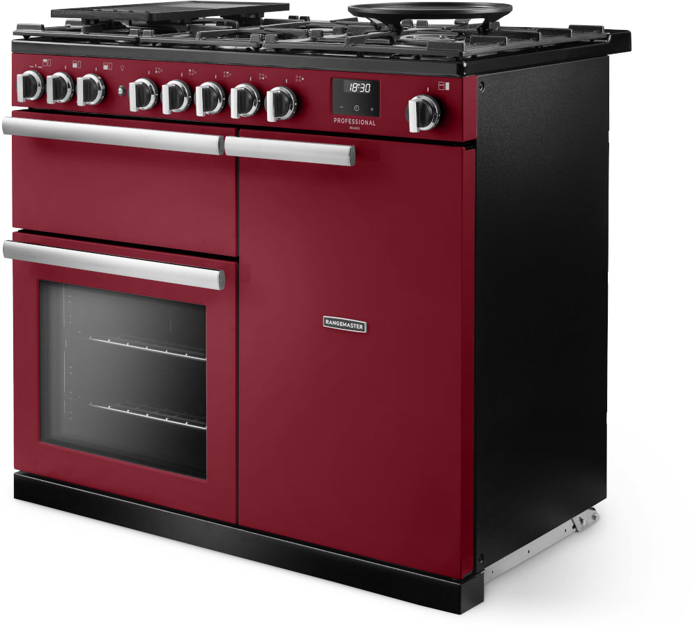 Rangemaster Professional Deluxe Bordeaux Chrome