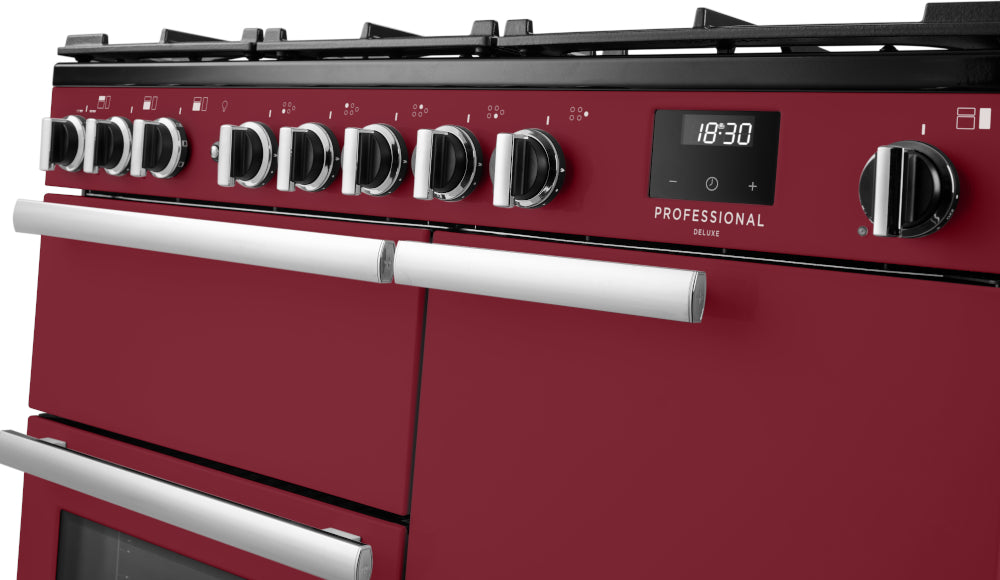 Rangemaster Professional Deluxe Bordeaux Chrome