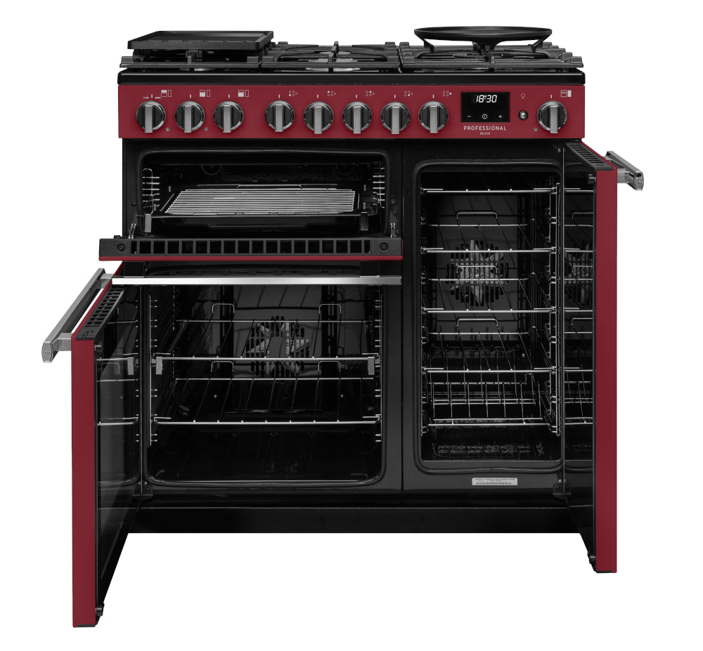Rangemaster Professional Deluxe Bordeaux Chrome