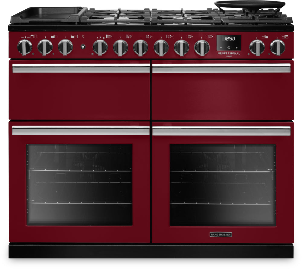 Rangemaster Professional Deluxe Bordeaux Chrome
