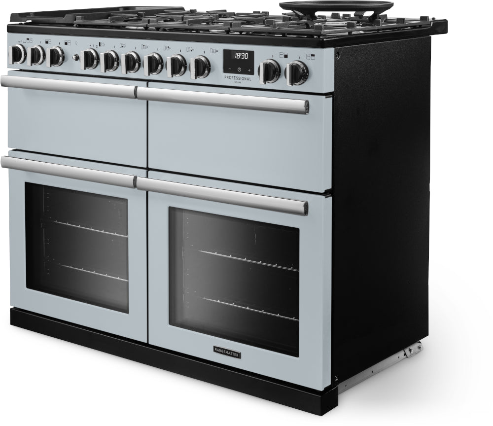 Rangemaster Professional Deluxe Misty Blue Chrome