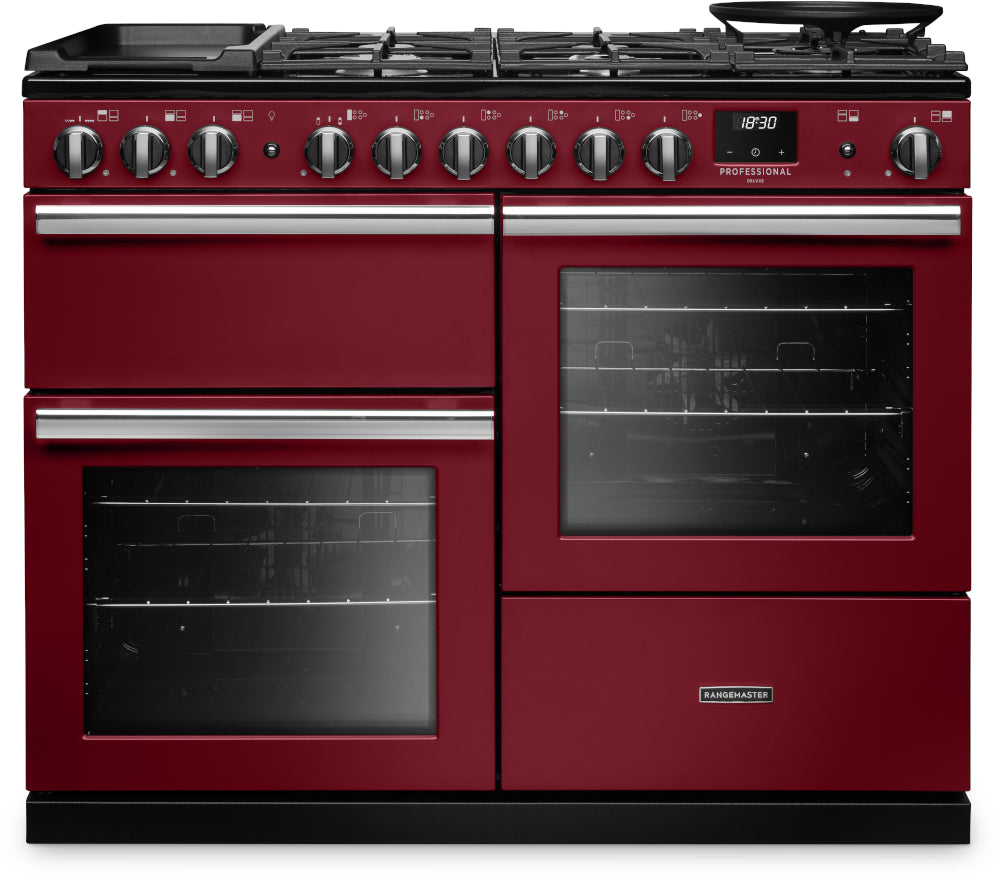 Rangemaster Professional Deluxe Bordeaux Chrome