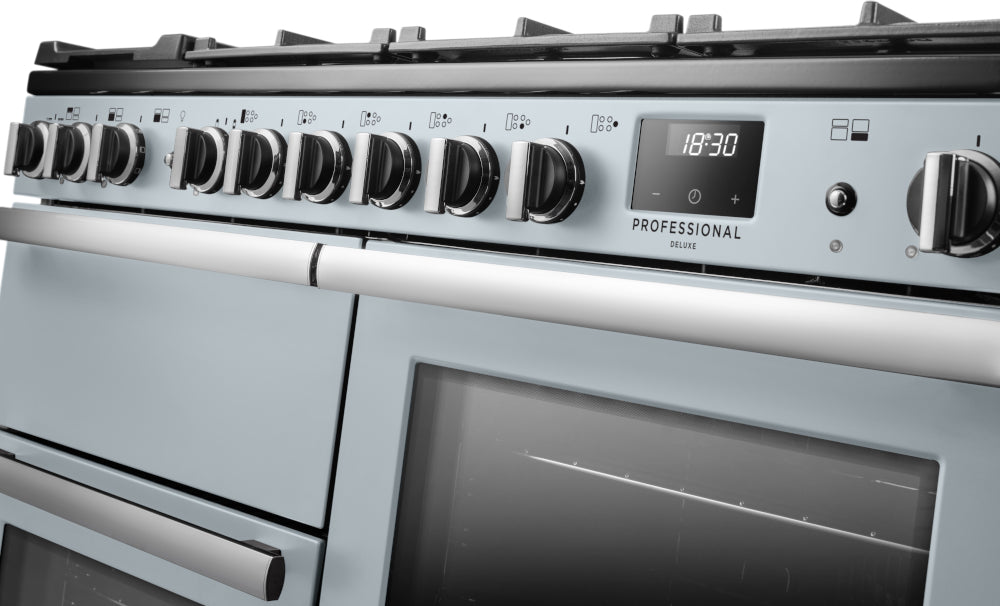 Rangemaster Professional Deluxe Misty Blue Chrome