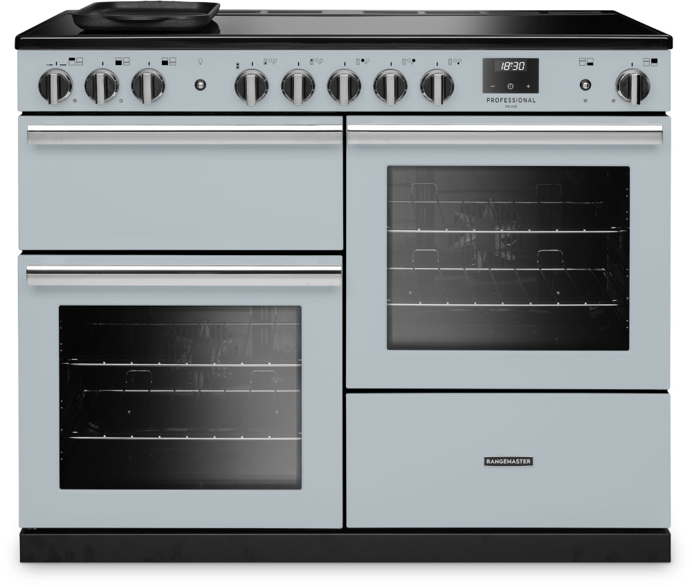 Rangemaster Professional Deluxe Misty Blue Chrome