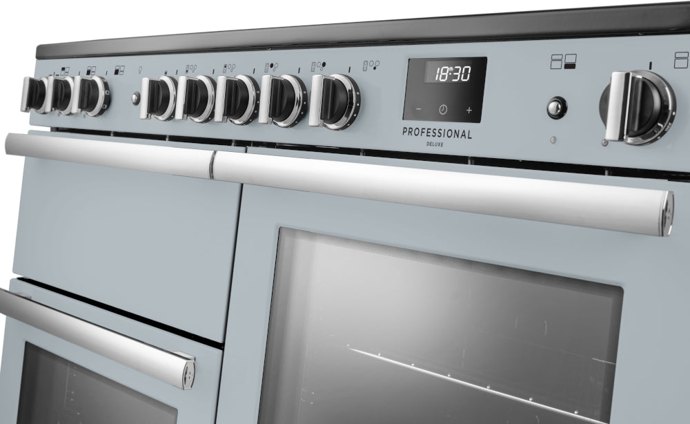 Rangemaster Professional Deluxe Misty Blue Chrome