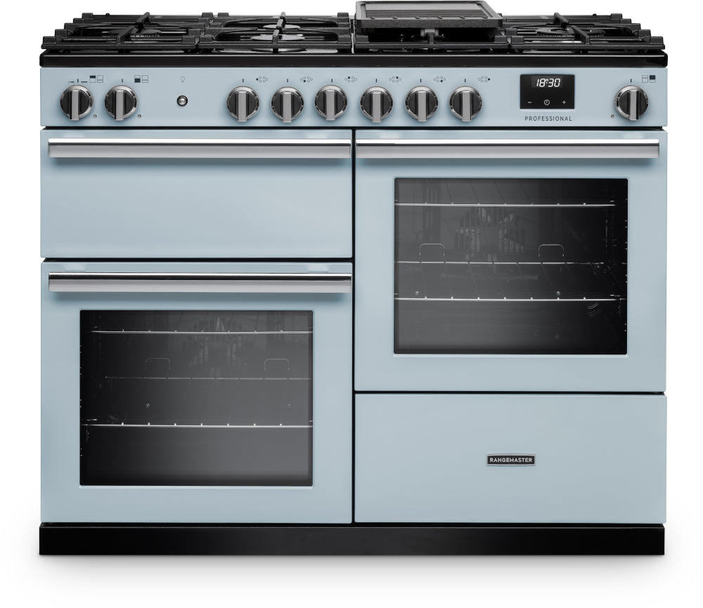 Rangemaster Professional Misty Blue Chrome