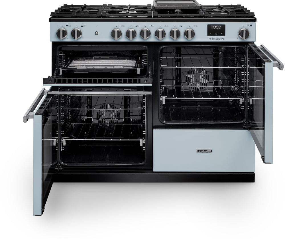 Rangemaster Professional Misty Blue Chrome