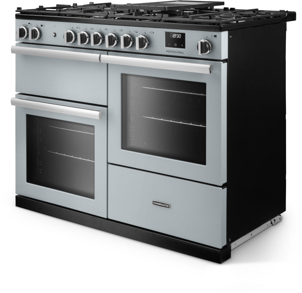 Rangemaster Professional Misty Blue Chrome