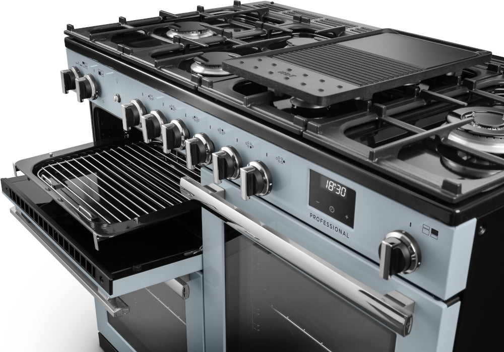 Rangemaster Professional Misty Blue Chrome