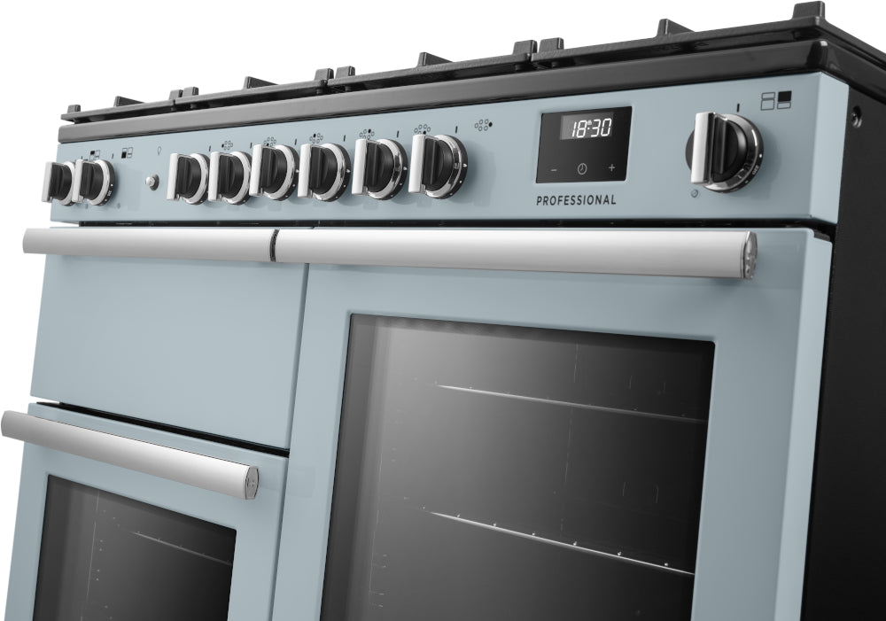 Rangemaster Professional Misty Blue Chrome