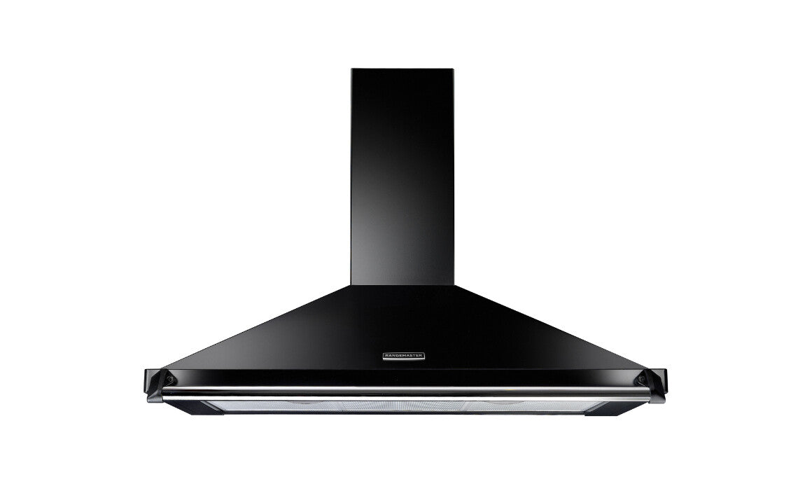 Rangemaster RCLAHDC100BL/C 134320 100CM RM CLASSIC HOOD BLACK/ CHROME RAIL