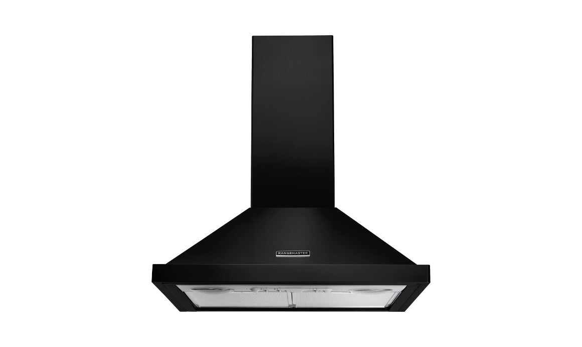 Rangemaster RHDC60BL/C 134590 60CM RM CHIMNEY HOOD BLACK/ CHROME BADGE