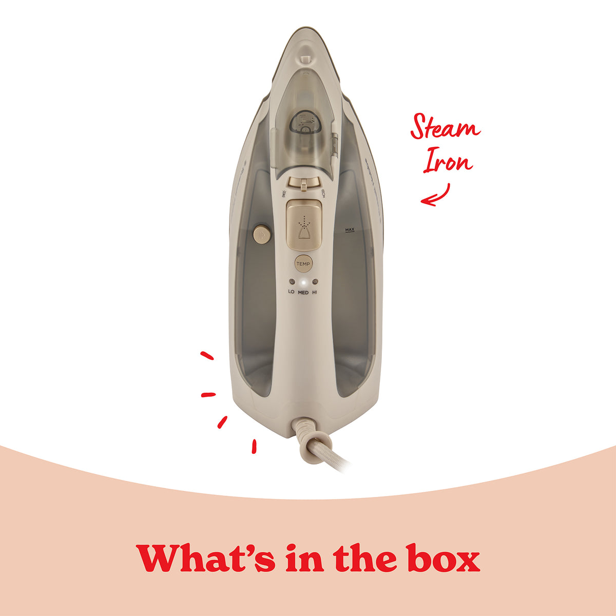 Russell Hobbs Fabric Luxe Baked Stone Iron 28680 official product image