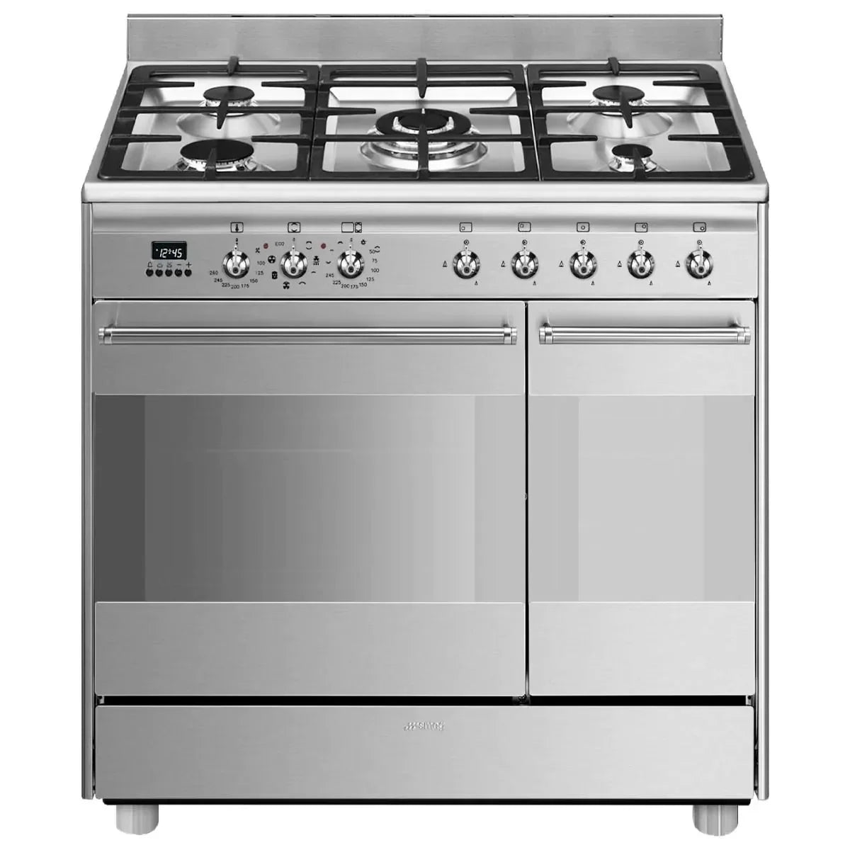 Smeg SCB92MX8 90cm Dual Fuel Range Cooker - Stainless steel