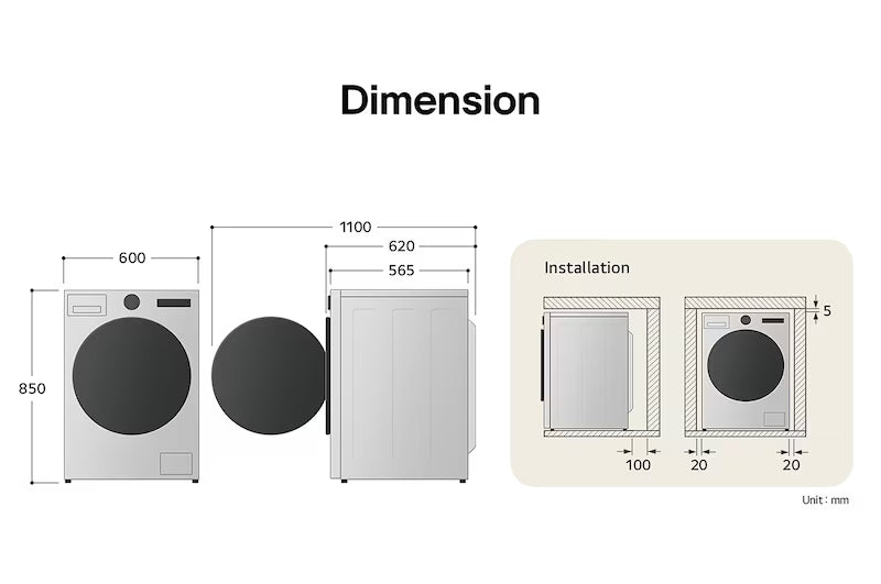 LG 11kg AI Direct Drive Washing Machine Series 4, Grey-5
