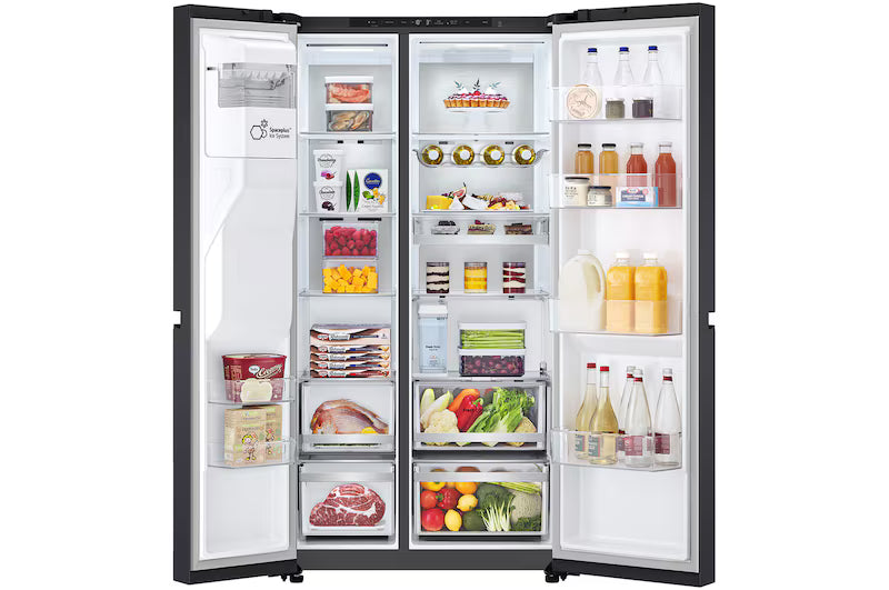 LG GSLE81EPBD 628L Linear Cooling™ American Style Fridge Freezer, Black-2