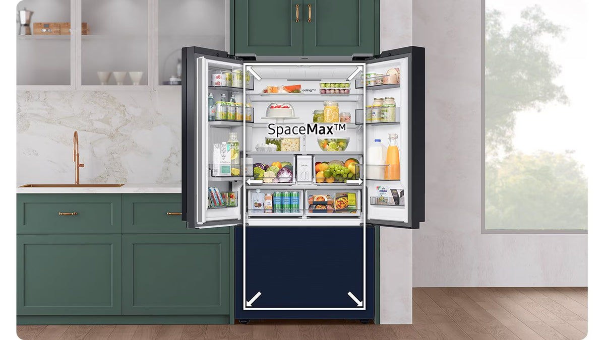 *Ex Display* Samsung RF24BB620EB1EU Bespoke AI 4 Door French Door Refrigerator SpaceMax 674L-6